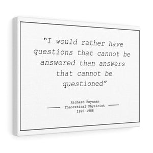 Richard Freyman "questions" canvas wrap