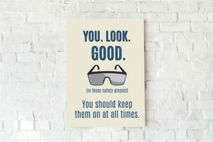Laboratory Safety Glasses Sign