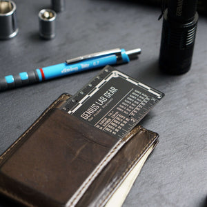 Genius Lab Gear's pocket engineer wallet scale ruler