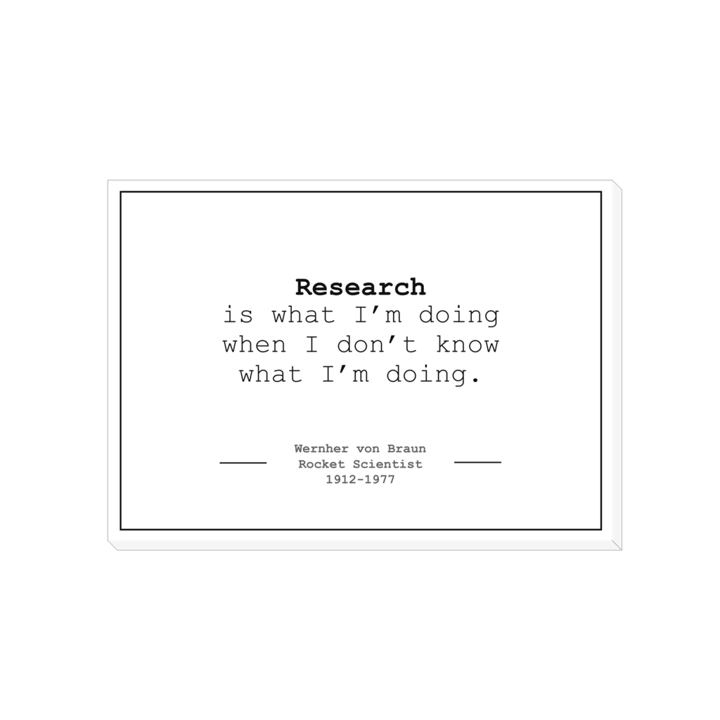 Wernher von Braun quote canvas wrap, gift for scientists