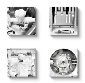 Laboratory photo art 2 by 2 tiled square canvas