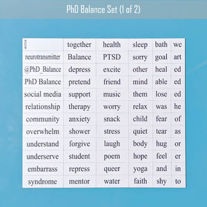 GLG - phd balance word magnet set 1