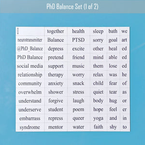 Phd balance word magnet set 1 by Genius Lab Gear