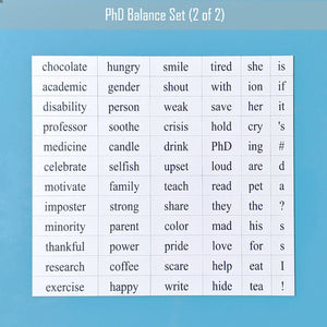GLG - phd balance word magnet set 2