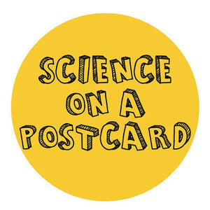 Physicist scientist enamel lapel pin badge science on a postcard
