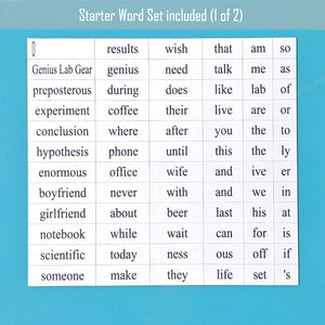 Starter word magnet set 1 made by Genius Lab Gear
