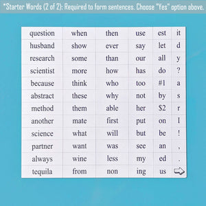 Genius Lab Gear's starter word magnet set 2