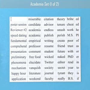Academia word magnet set 1 made by Genius Lab Gear