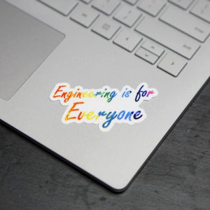 Engineering is for everyone laptop rainbow sticker