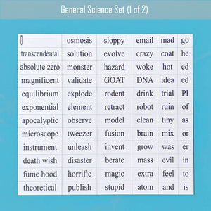 General science word magnet set 1 by Genius Lab Gear
