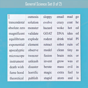 General science word magnet set 1 by Genius Lab Gear