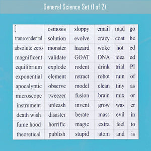 GLG - academia word magnet set 1general science word magnet set 1