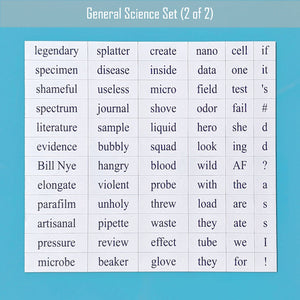 Genius Lab Gear's general science word magnet set 2