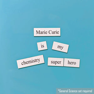 GLG - marie curie chemistry word magnets