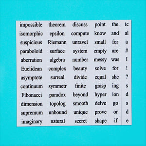 Mathematics word magnet set 2 made by Genius Lab Gear
