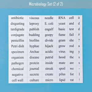 Microbiology word magnet set 2 made by Genius Lab Gear