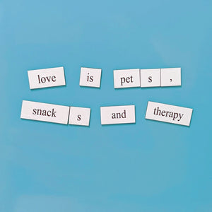 PhD self-care word magnets