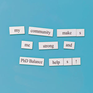 PhD Balance Word Magnets by Genius Lab Gear