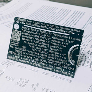 Genius Lab Gear's Pocket Scientist with wallet sized science and engineering unit conversion reference card