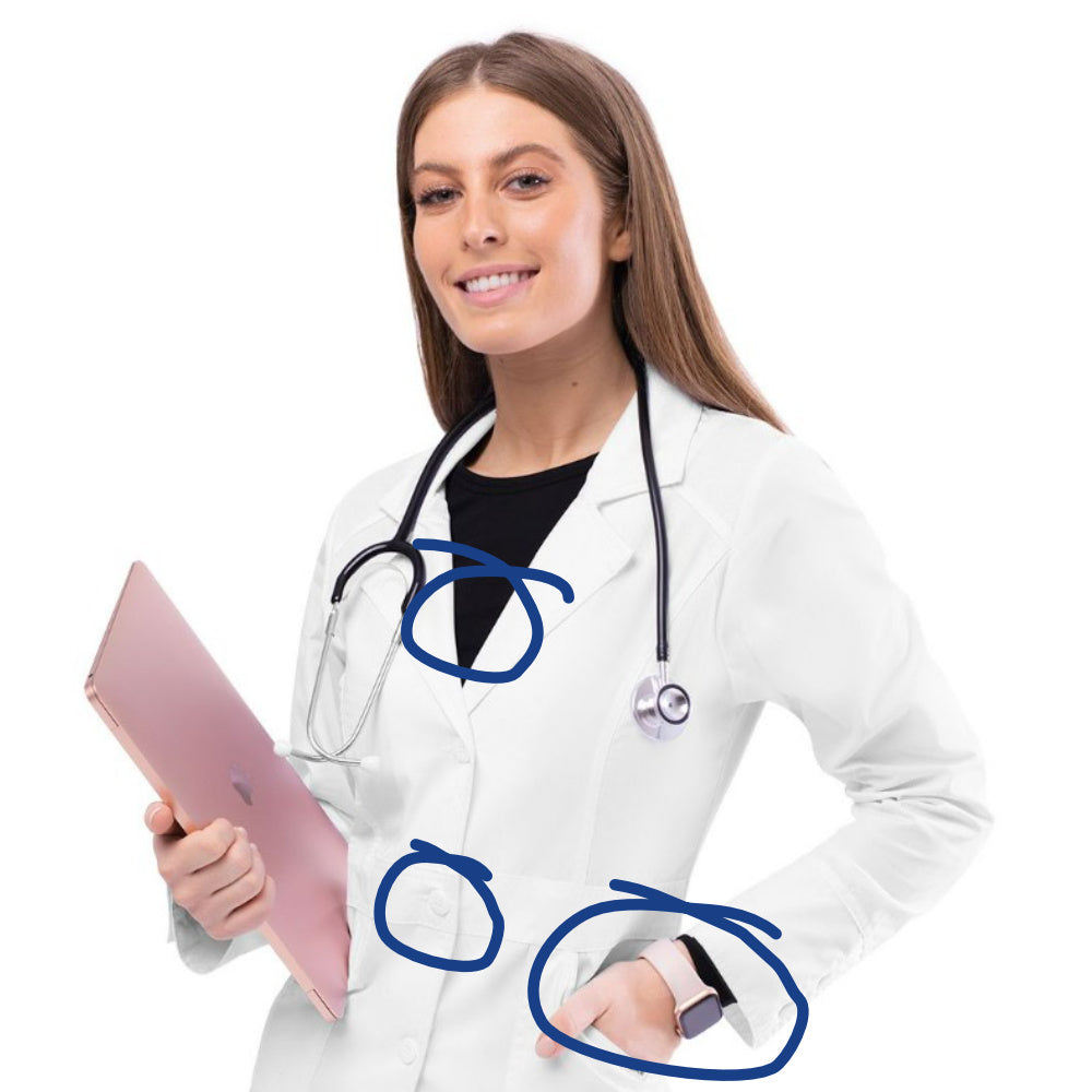 Recycle Plastics Material Long Sleeve 100% Cotton Doctors White Gown Doctor  Nurse Uniform Hospital Uniform | Functional Wear | Clothing/ Garments