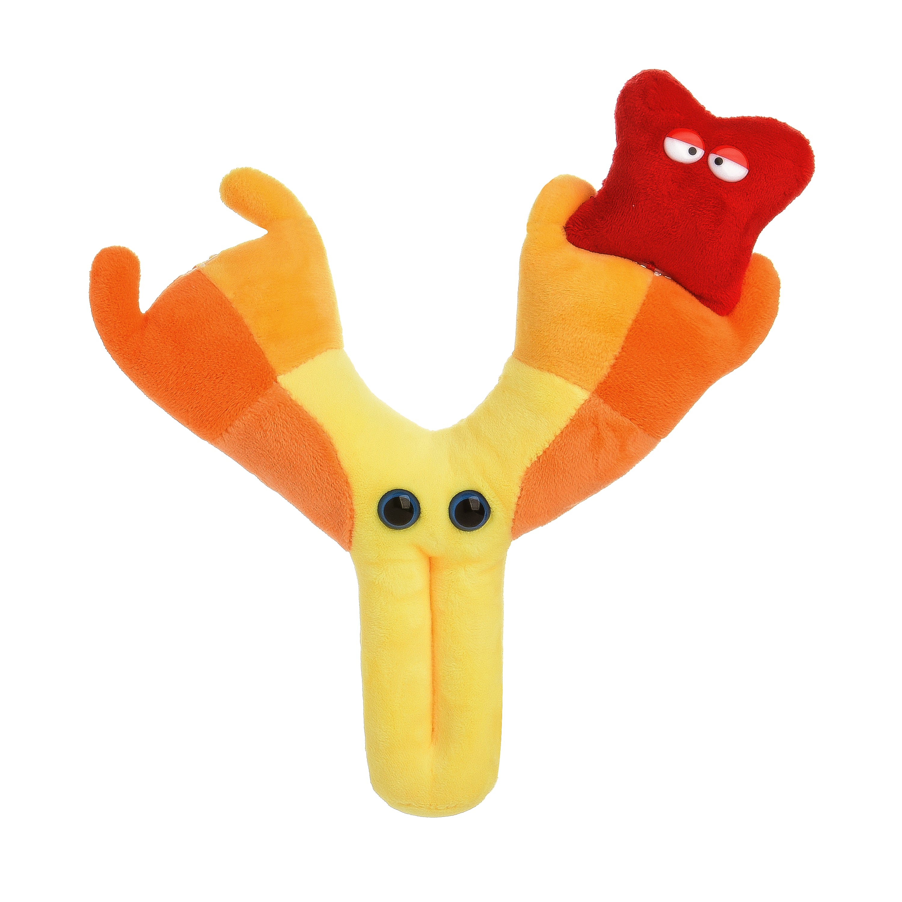 GIANTmicrobes antibody IgG plush toy front view, science gift for immunology or pre-med students