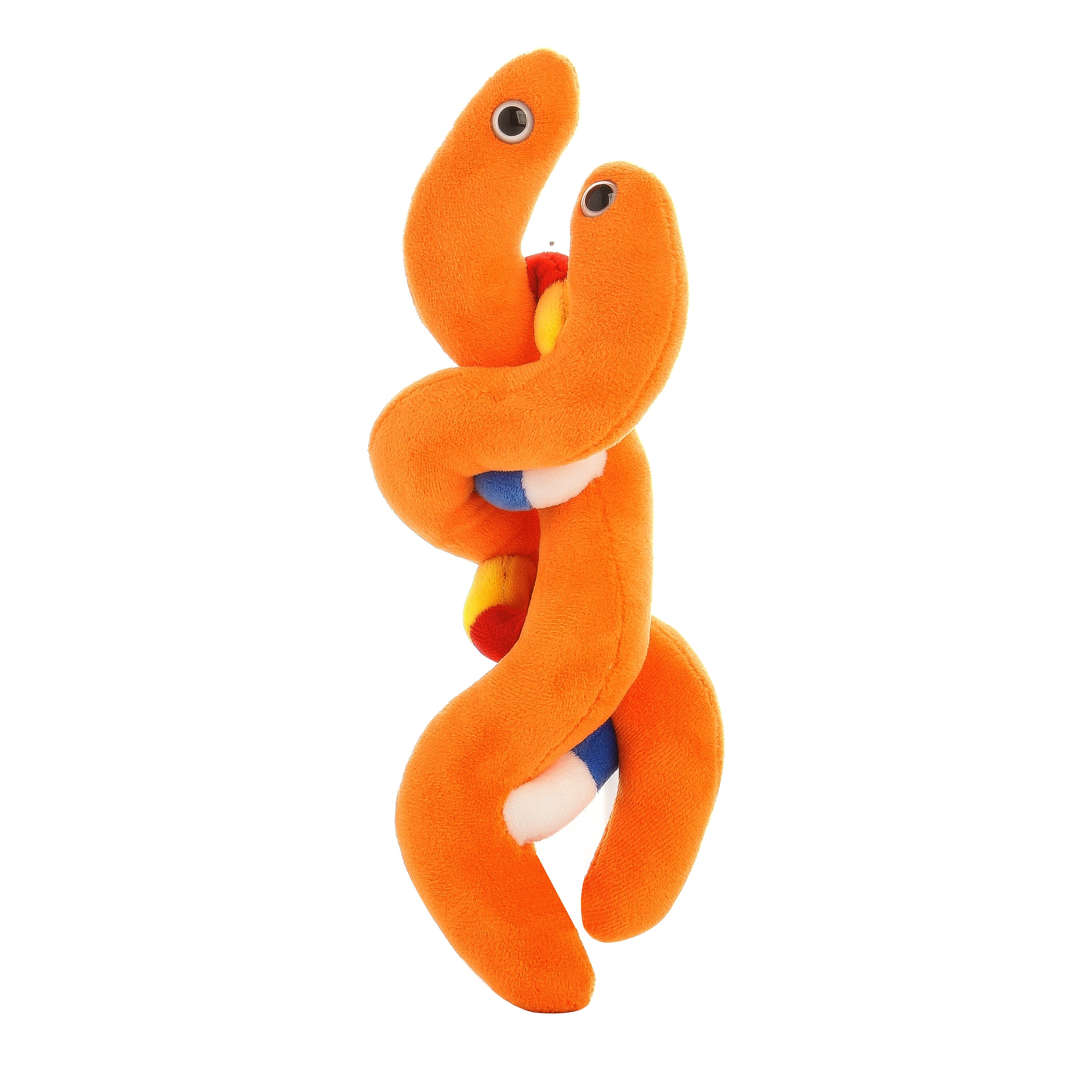 GIANTmicrobes DNA double helix plush toy front view, science gift for biology or genetics students