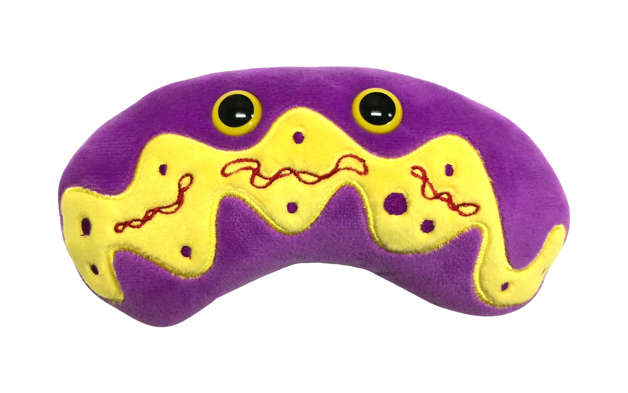 GIANTmicrobes mitochondria plush toy front view, science gift for cell biology or biochemistry students
