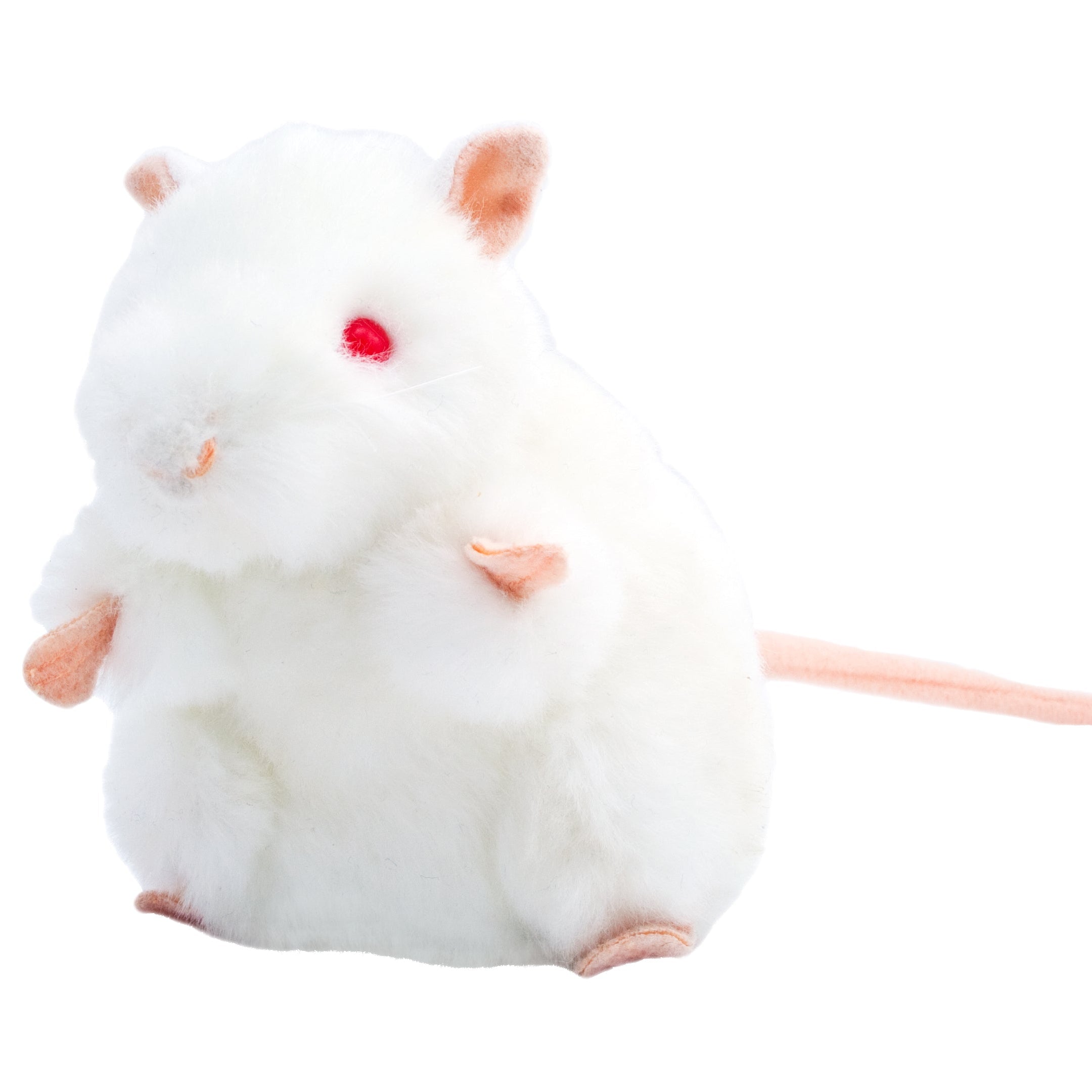 GIANTmicrobes white lab mouse BALB/c plush toy front view, science gift for pre-med or biology research students