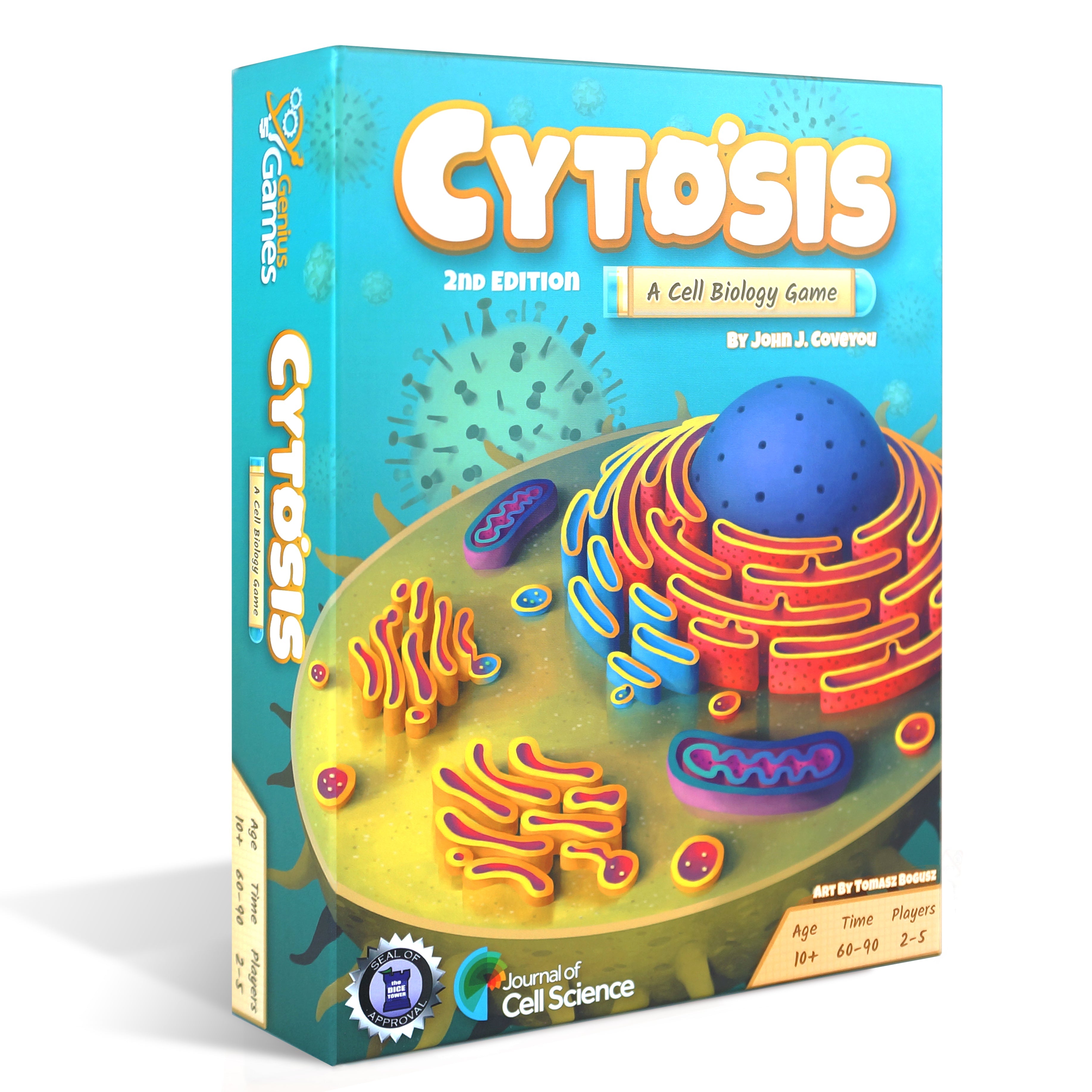 Cytosis cell biology board game box cover, science gift for biology students and educators