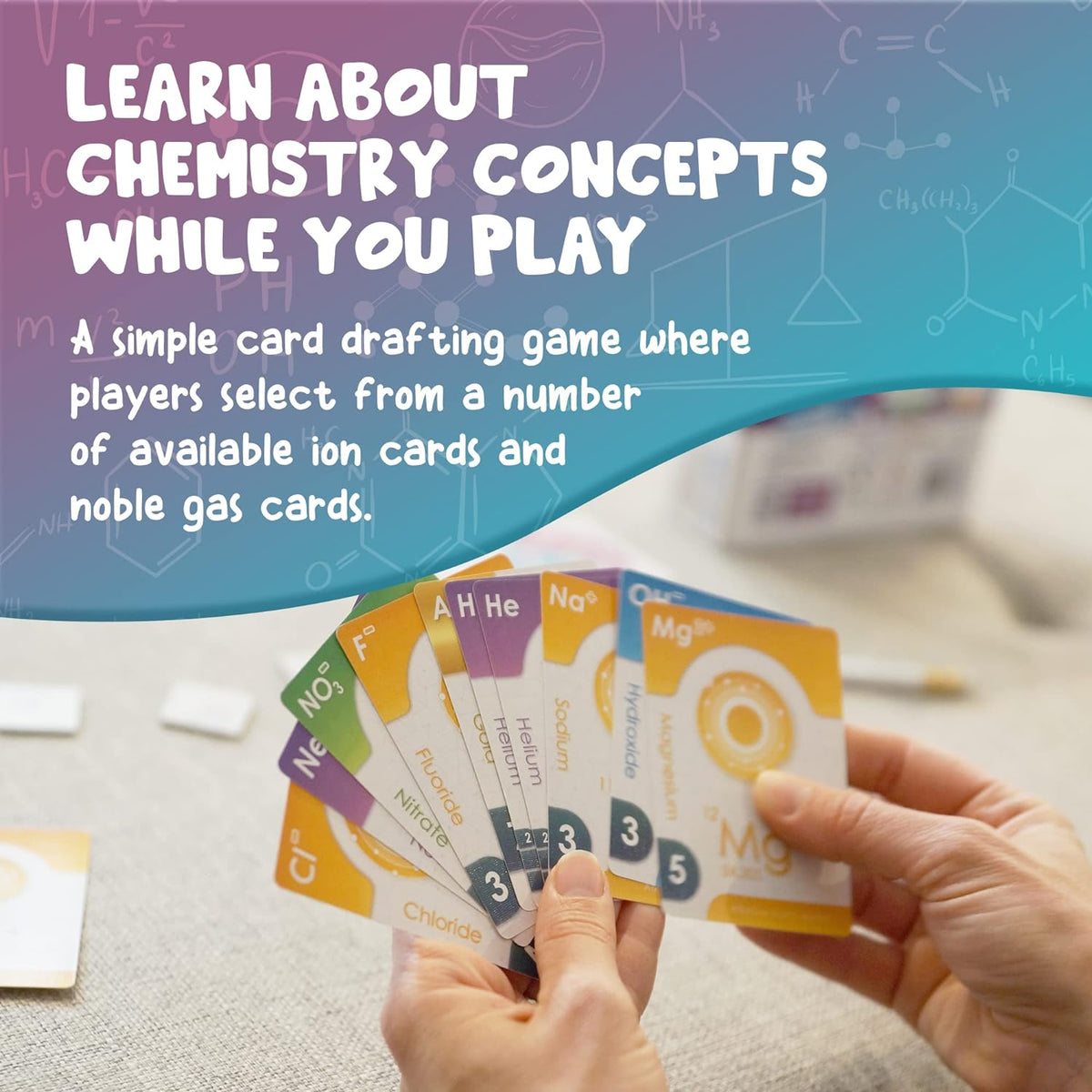 Ion compound building game components, science gift for chemistry students