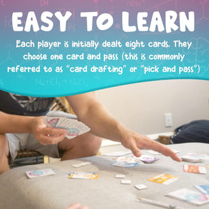 Ion chemistry card game box contents, gift for chemistry enthusiasts, educational gift