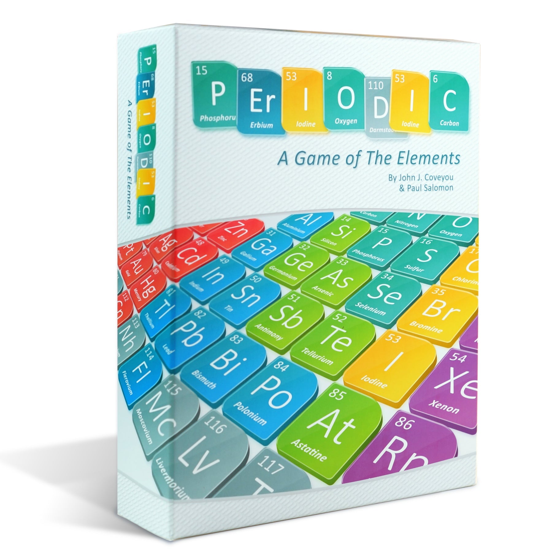 Periodic game of the elements board game box cover, science gift for chemistry students
