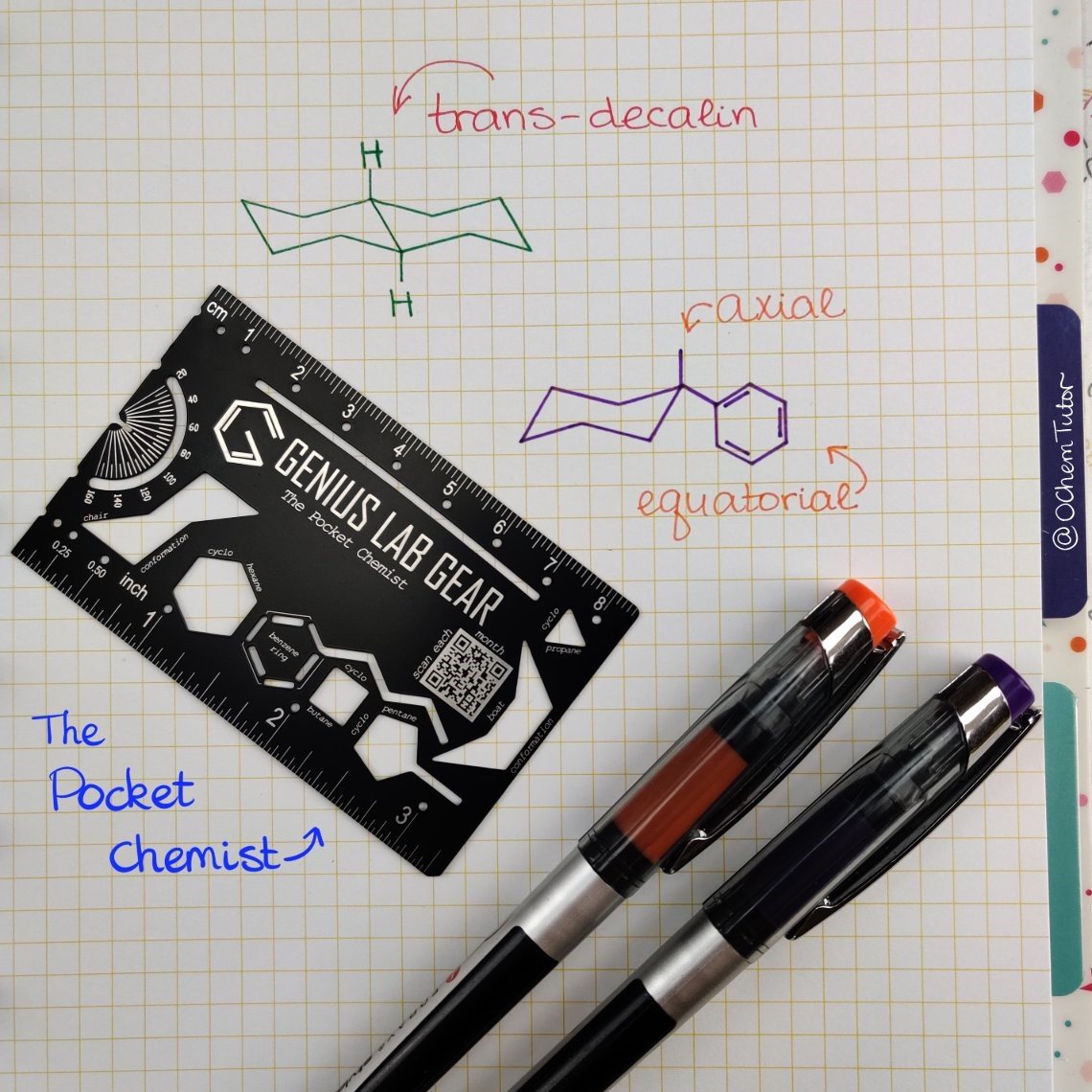 Genius Lab Gear's Pocket Chemist stencil, gift for scientists