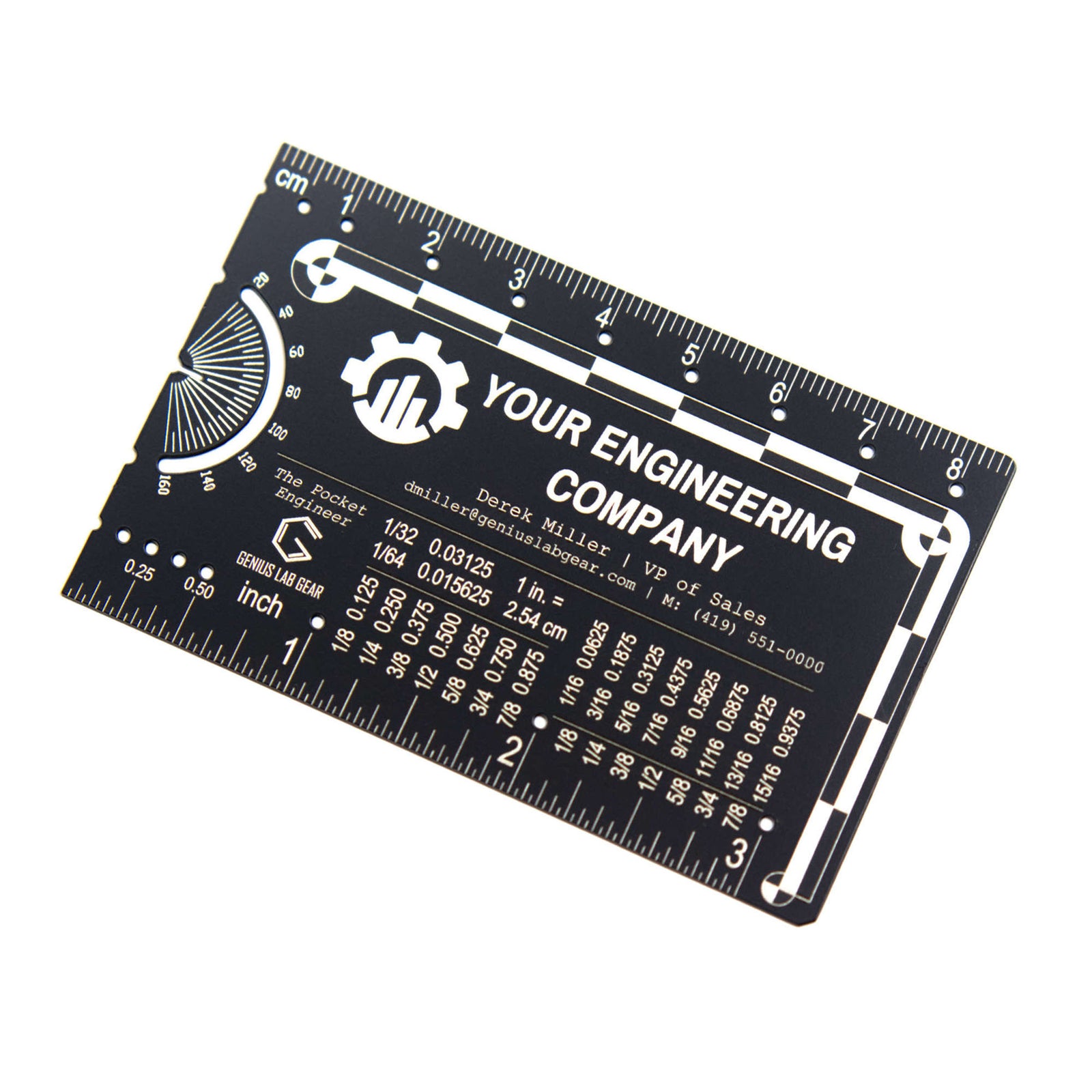 Genius Lab Gear's Pocket Engineer with a custom company logo for corporate and team gifting, gift for scientists