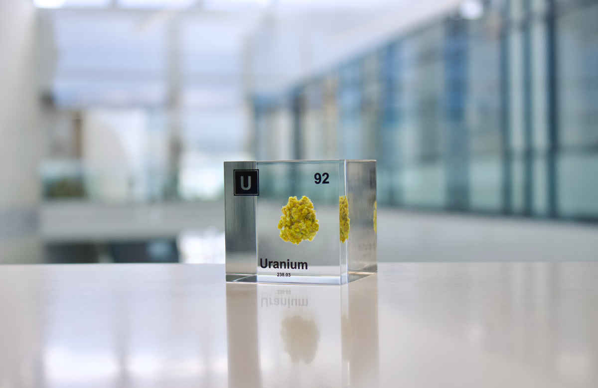 Uranium Element Cube (2 inch Autunite)