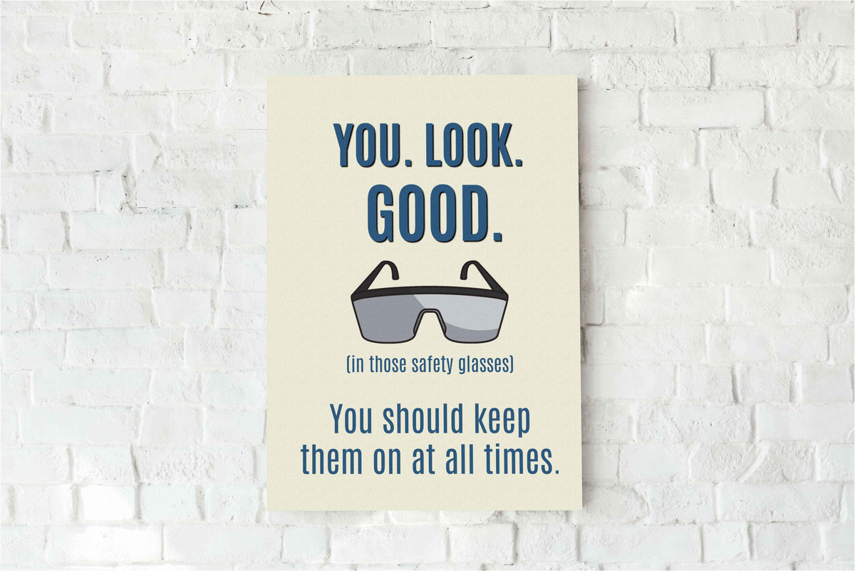 Laboratory Safety Glasses Sign
