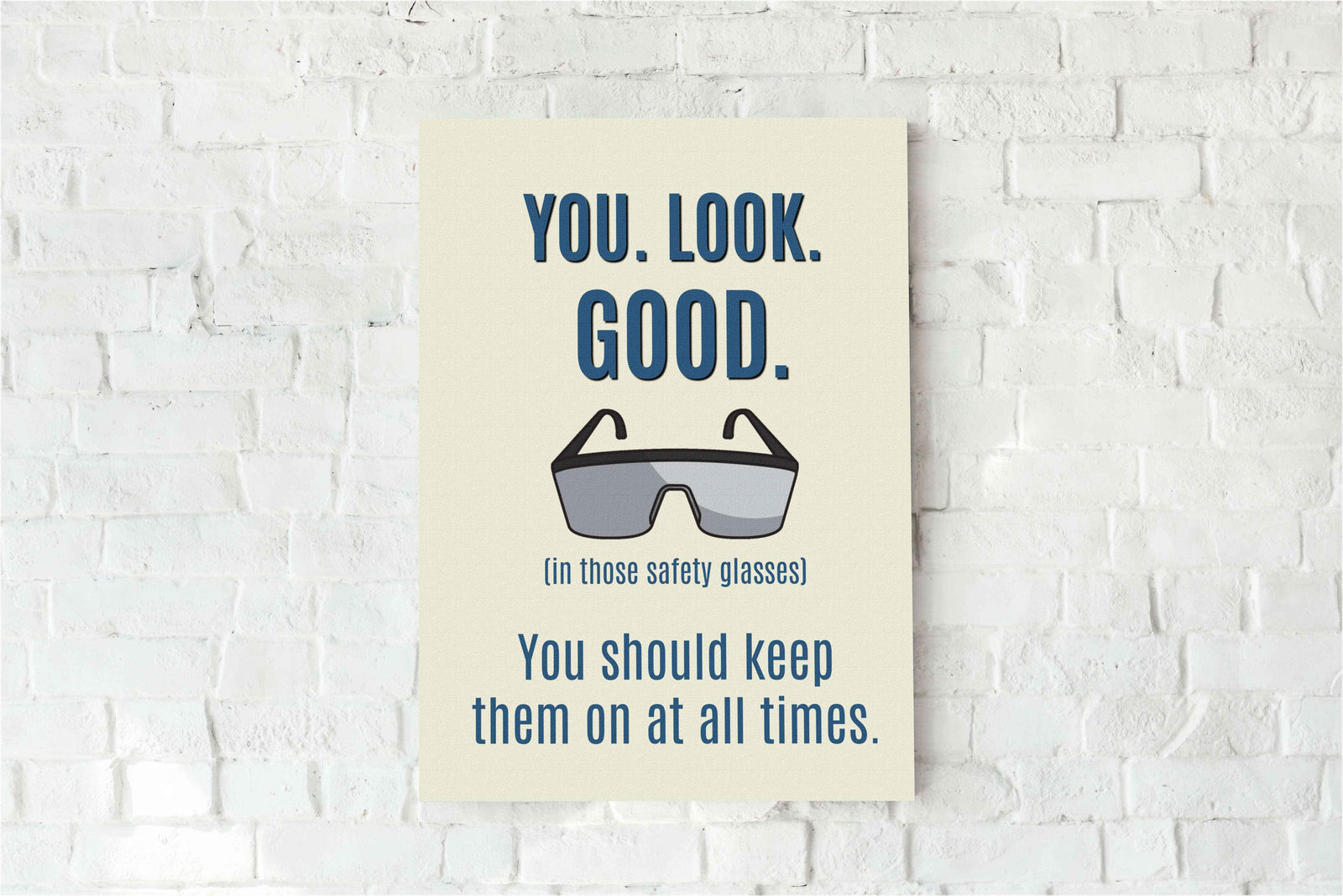 Laboratory Safety Glasses Sign