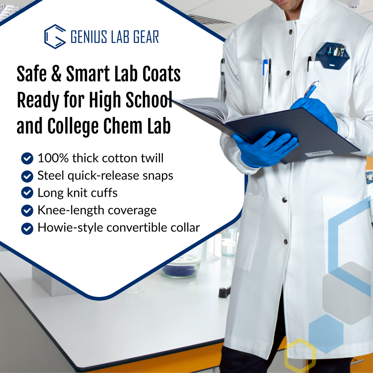 bata de laboratorio collar curie dr voat pocket knee length white lab coat doctor costume powerpuff halloween sexy laboratory men white for men science chemistry chemist scientist engineer chemical high school freshmen cotton 100