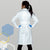 "Curie" women's chemistry lab coat with features of 100% cotton, cuffed sleeves, metal snaps, high collar, water resistant