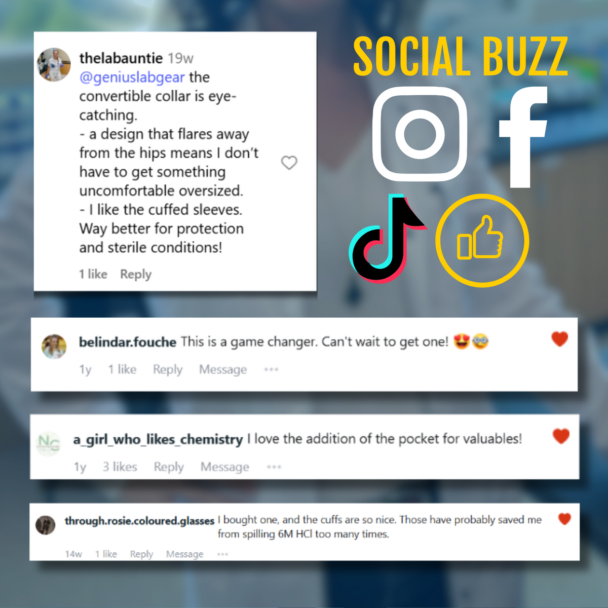 The Curie - Women's Cotton Lab Coat (White)