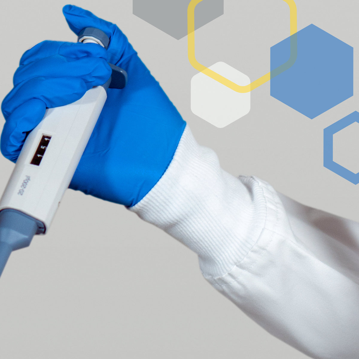 chemistry lab coat with long knit cuffs for extra skin protection when doing chemsitry experiments