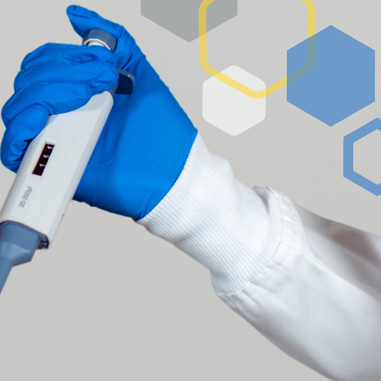 chemistry lab coat with long knit cuffs for extra skin protection when doing chemsitry experiments