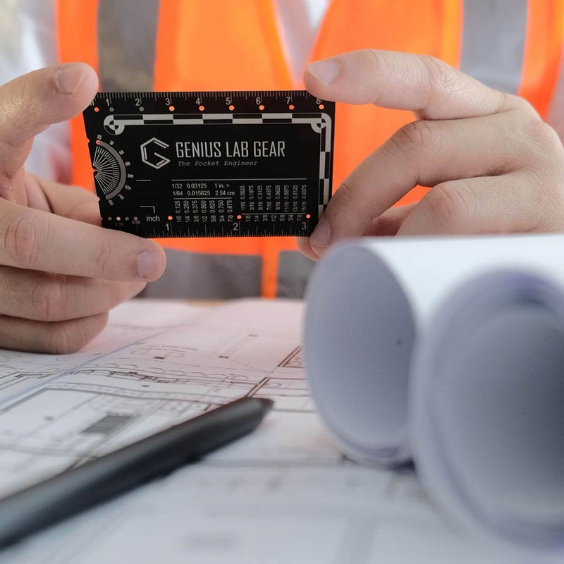 The Pocket Engineer - Wallet Ruler & Conversion Reference - Genius Lab Gear