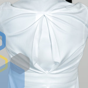 chemistry lab coat for women back pleat for extra stretch