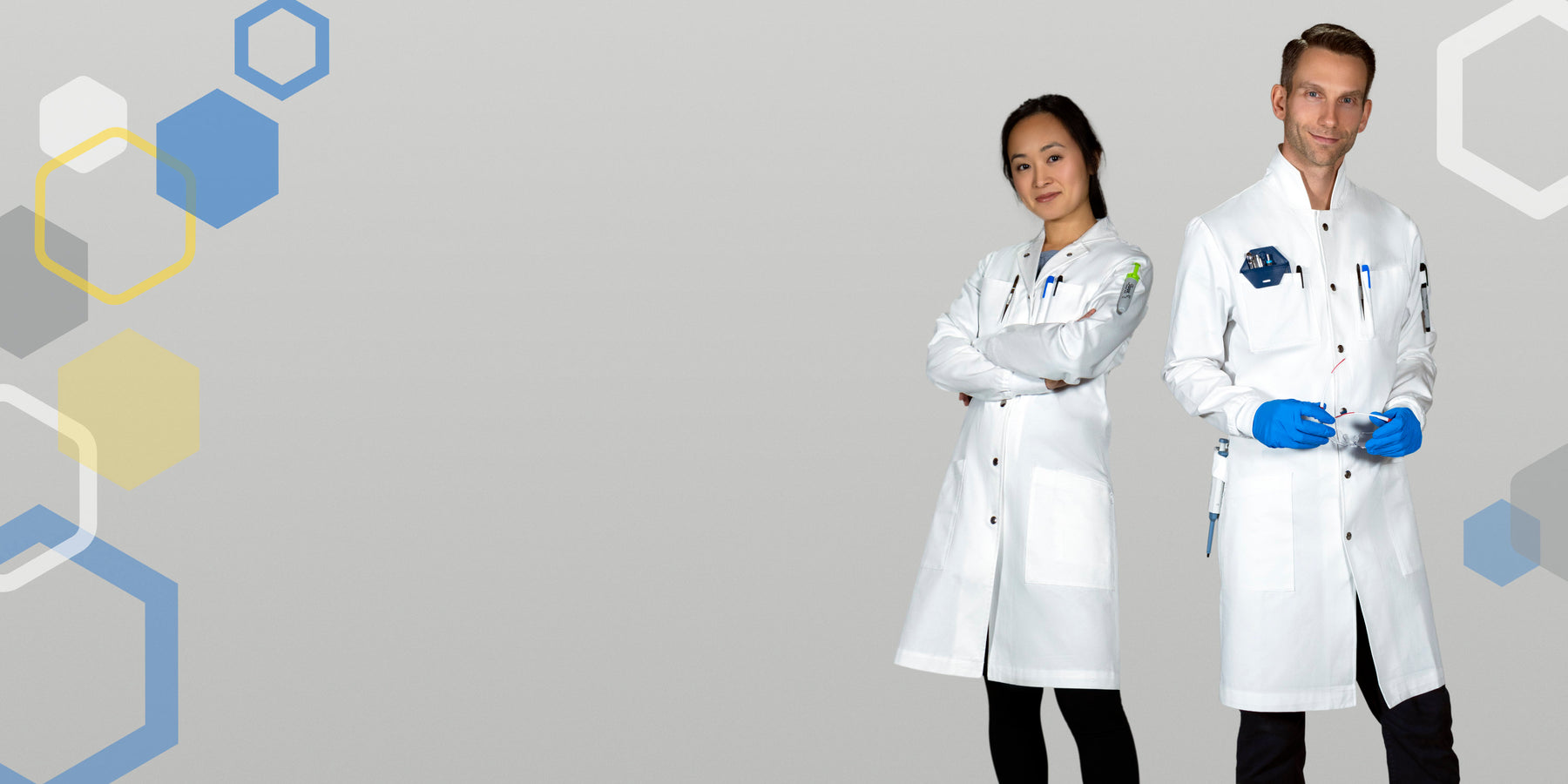 Lab Coat Floating Lab Coats for Scientists in Research - Genius Lab Gear