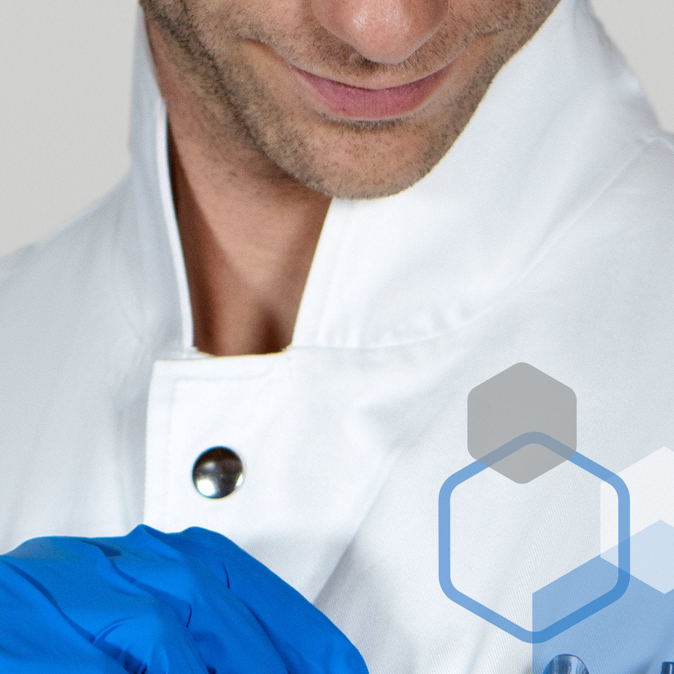 chemistry lab coat with convertible collar