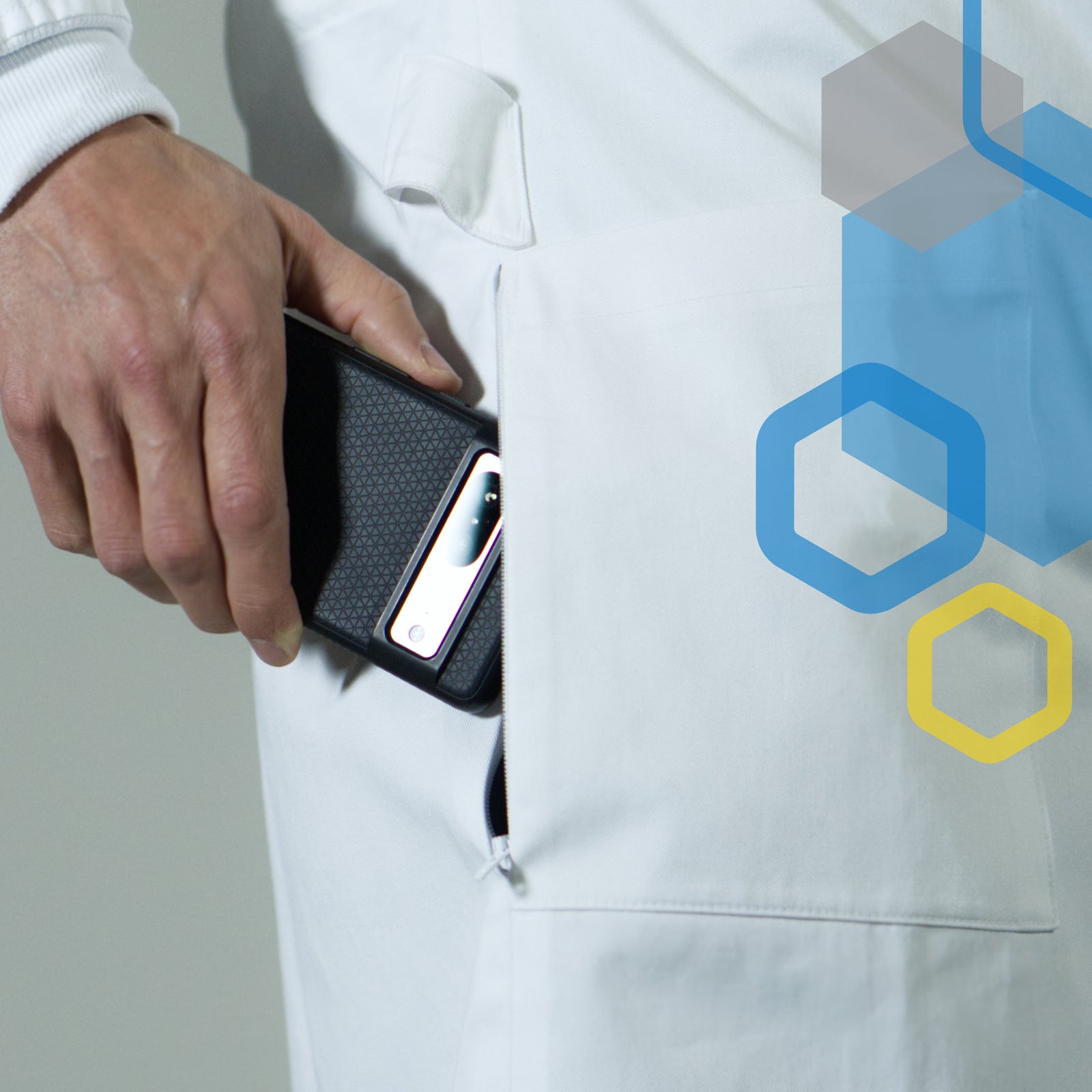 chemistry lab coat with zippered side vents