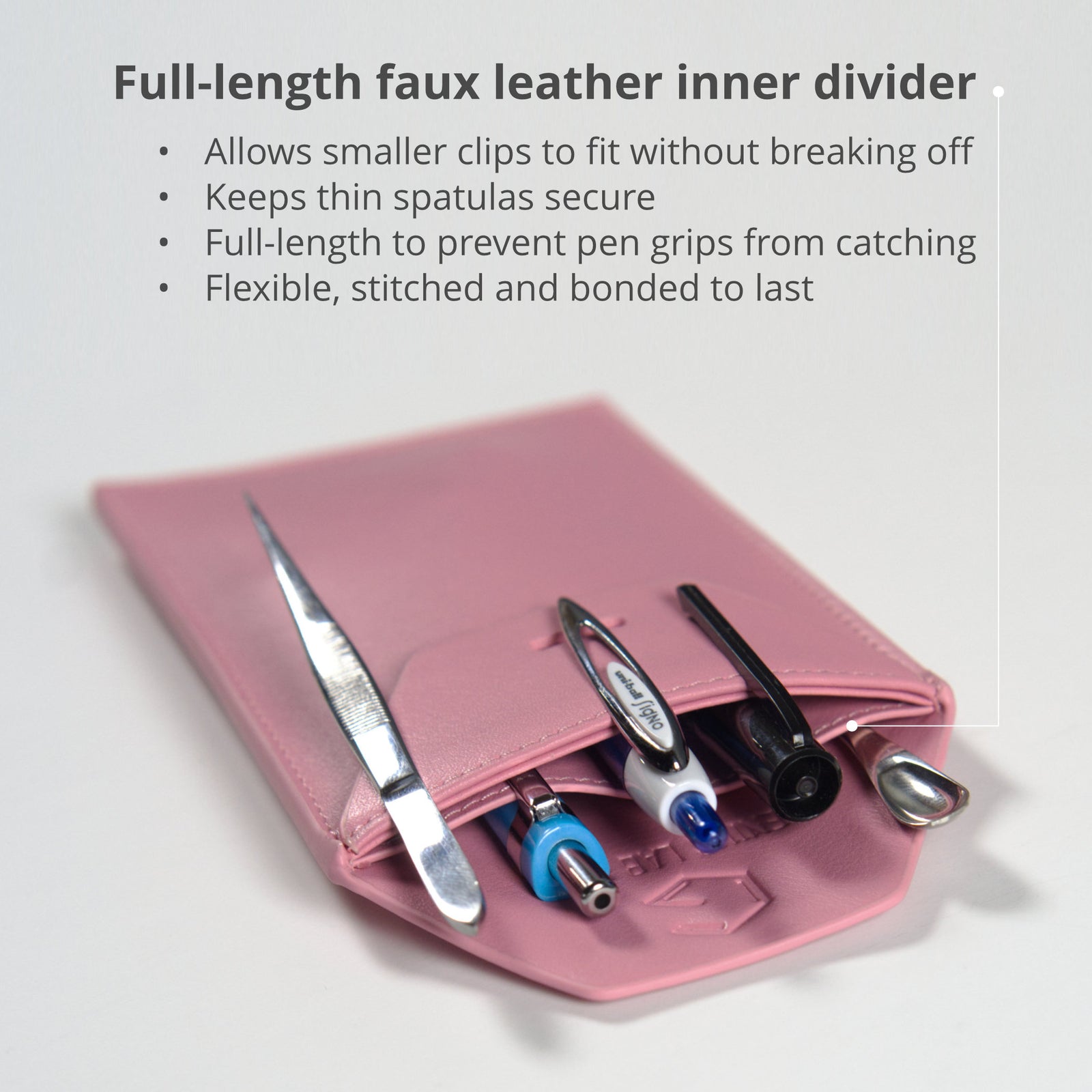 Faux leather pocket protector for shirt pocket, gift for scientists