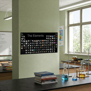 Small laboratory periodic table of the elements with real photos of every material by theodore gray