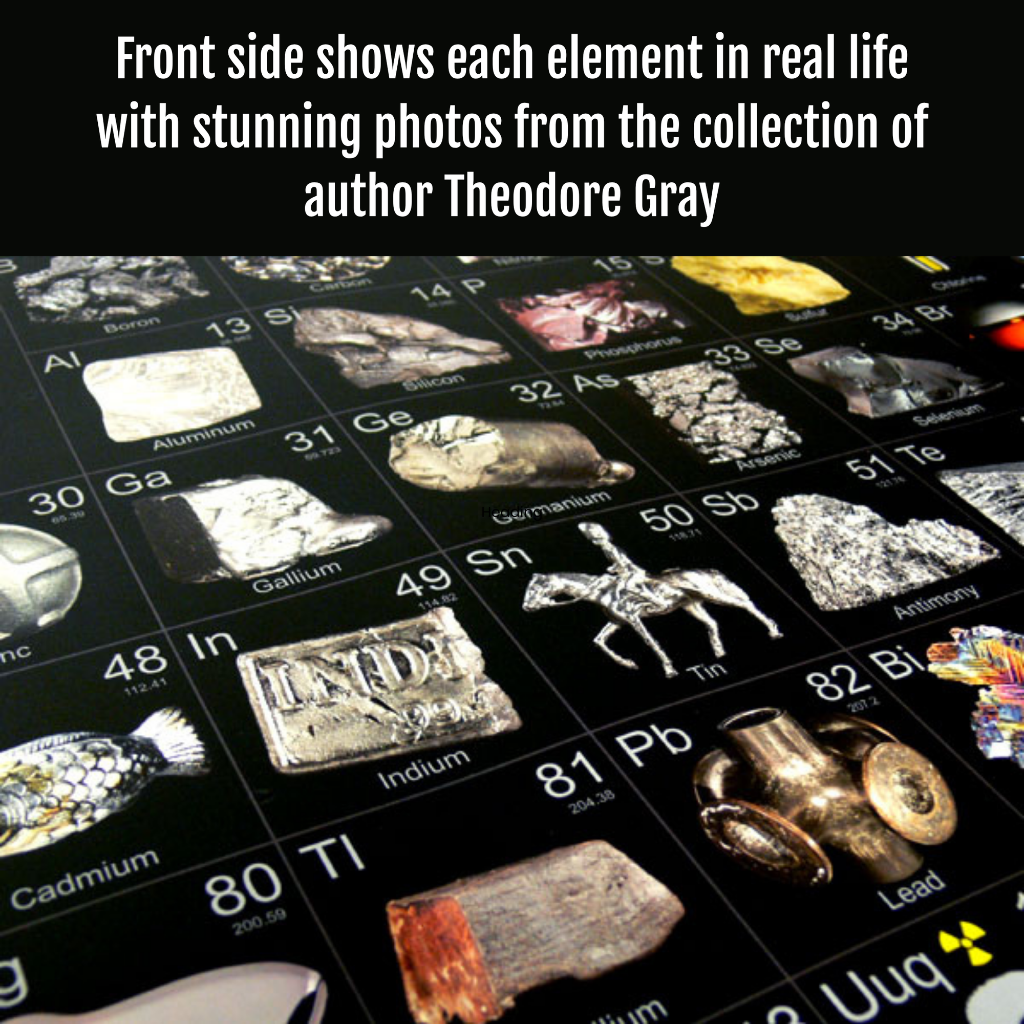 photographic periodic table of tools poster by author theodore gray - oversized for chemistry and physics classroom